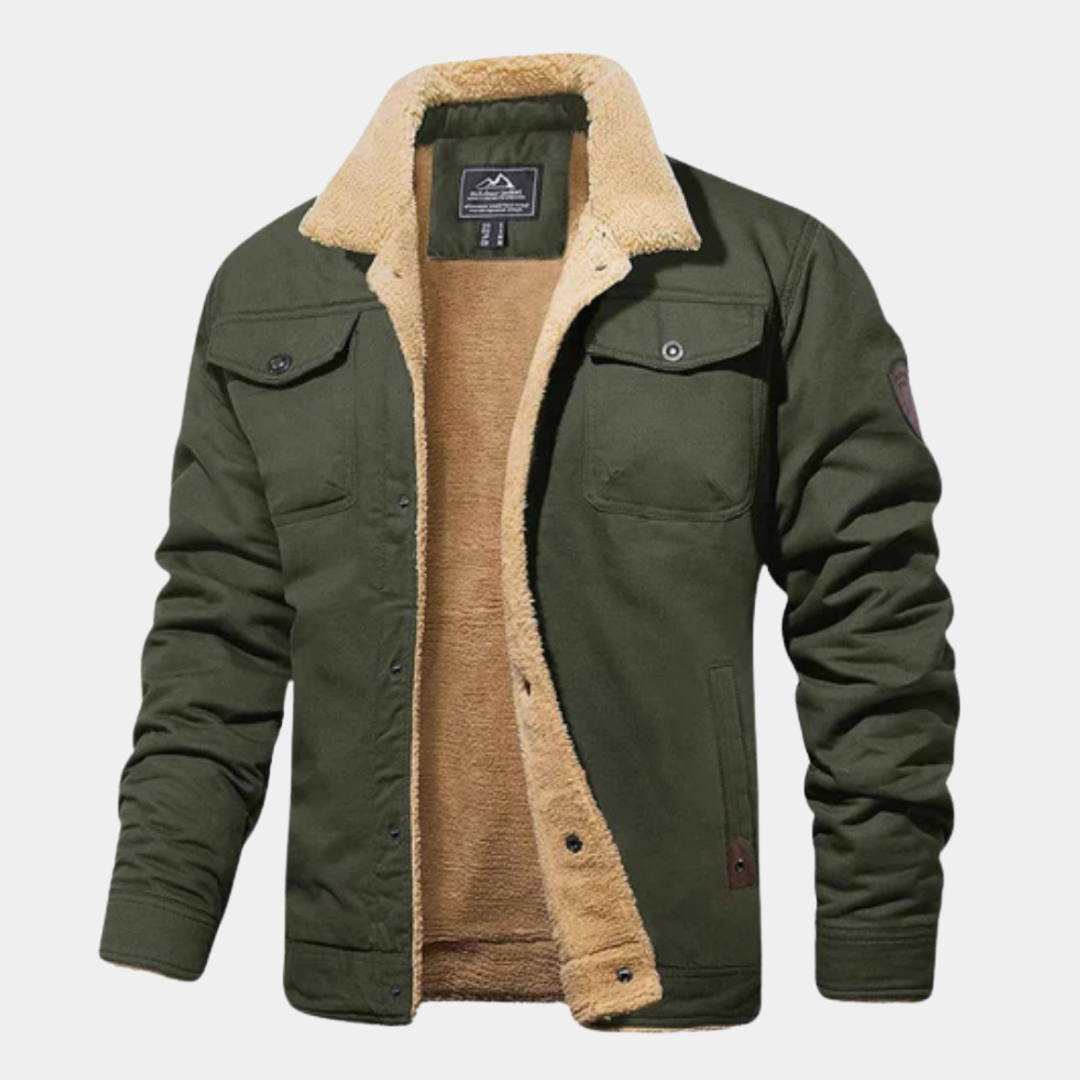 Fleece-Lined Cotton Jacket