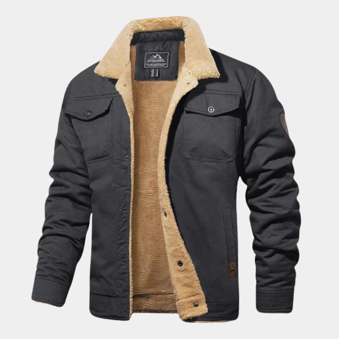 Fleece-Lined Cotton Jacket