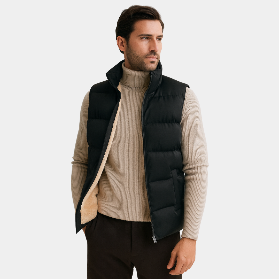 Fleece-Lined Puffer Vest