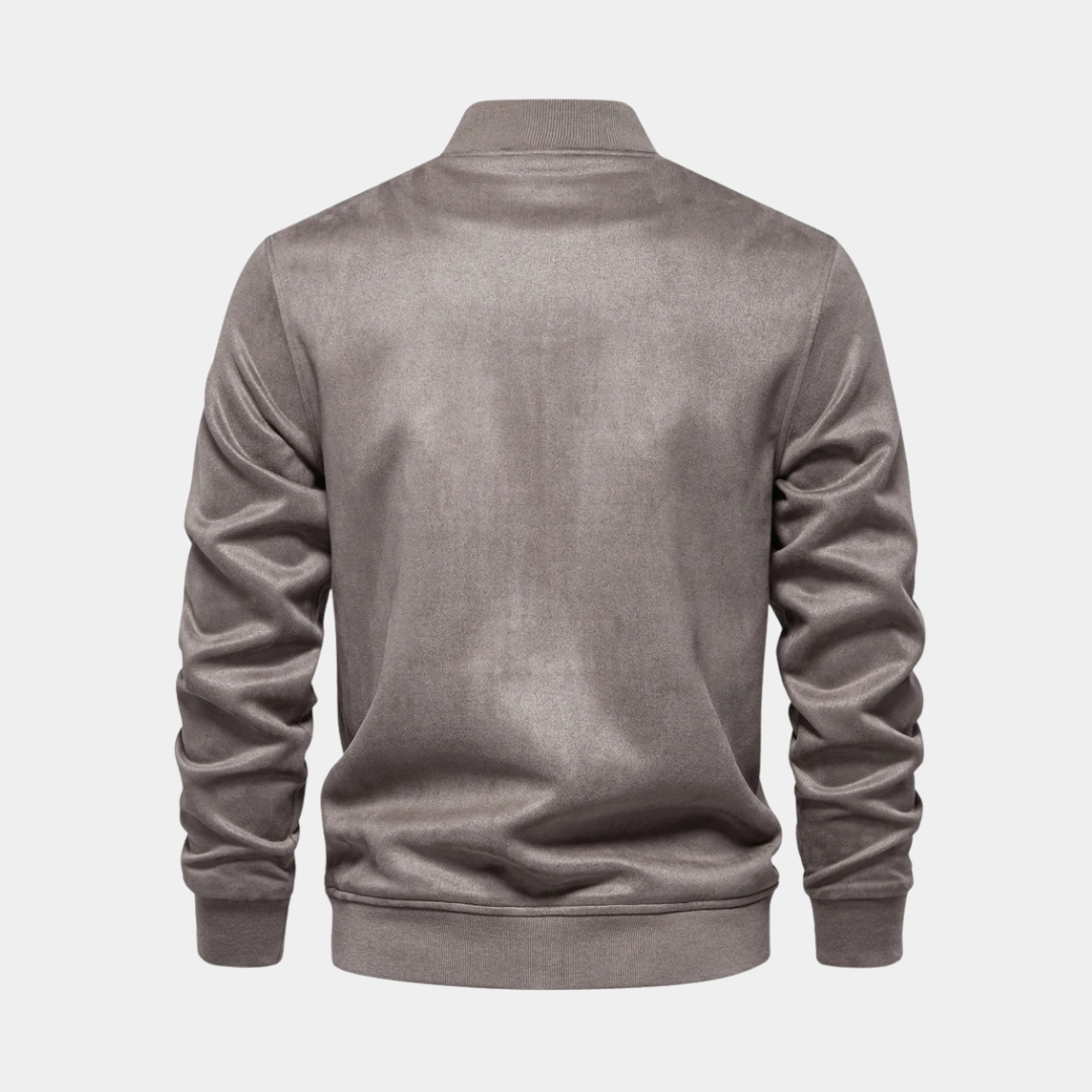 Suede Bomber Jacket