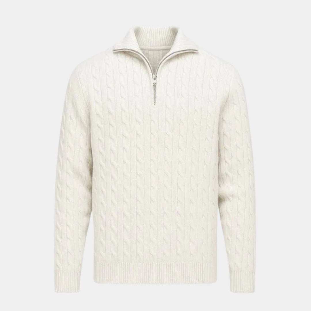 Cable Knit Zip Jumper