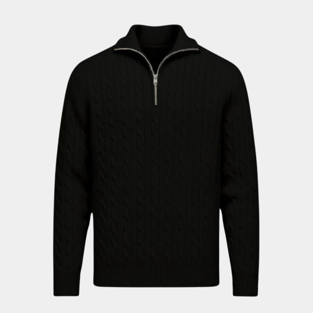 Cable Knit Zip Jumper