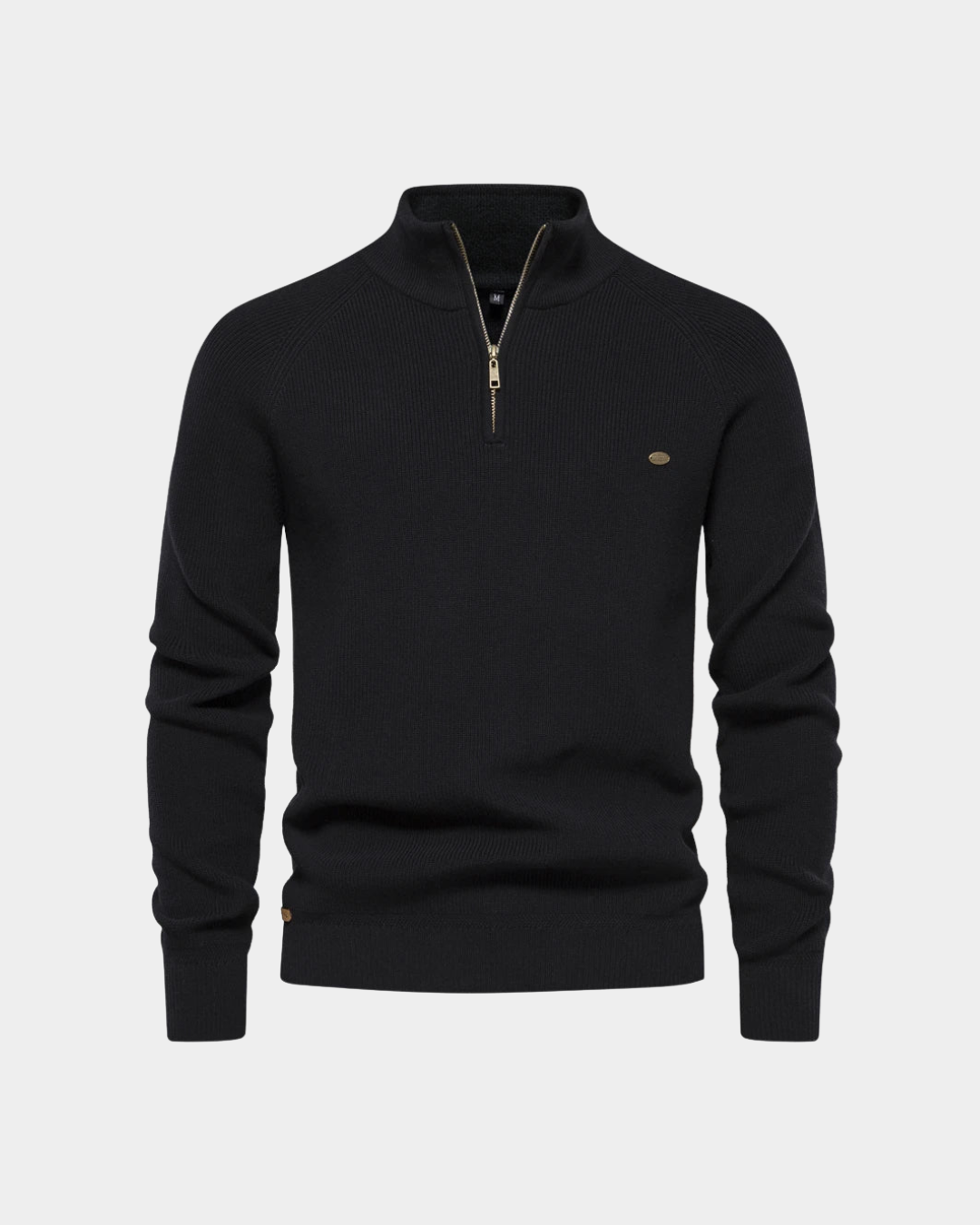 Classic Textured Quarter-Zip Sweater - Verenno
