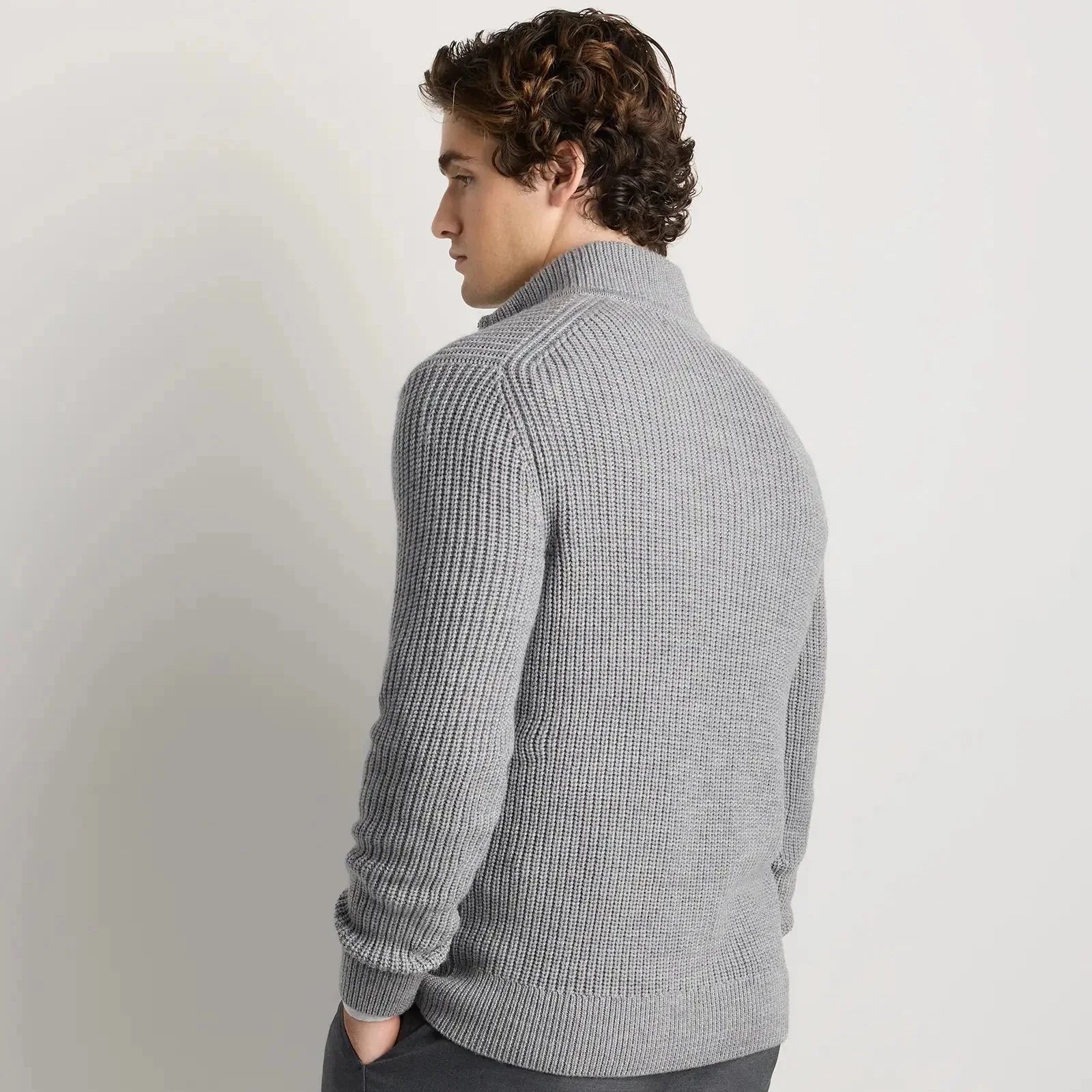 Ribbed Quarter Zip Jumper