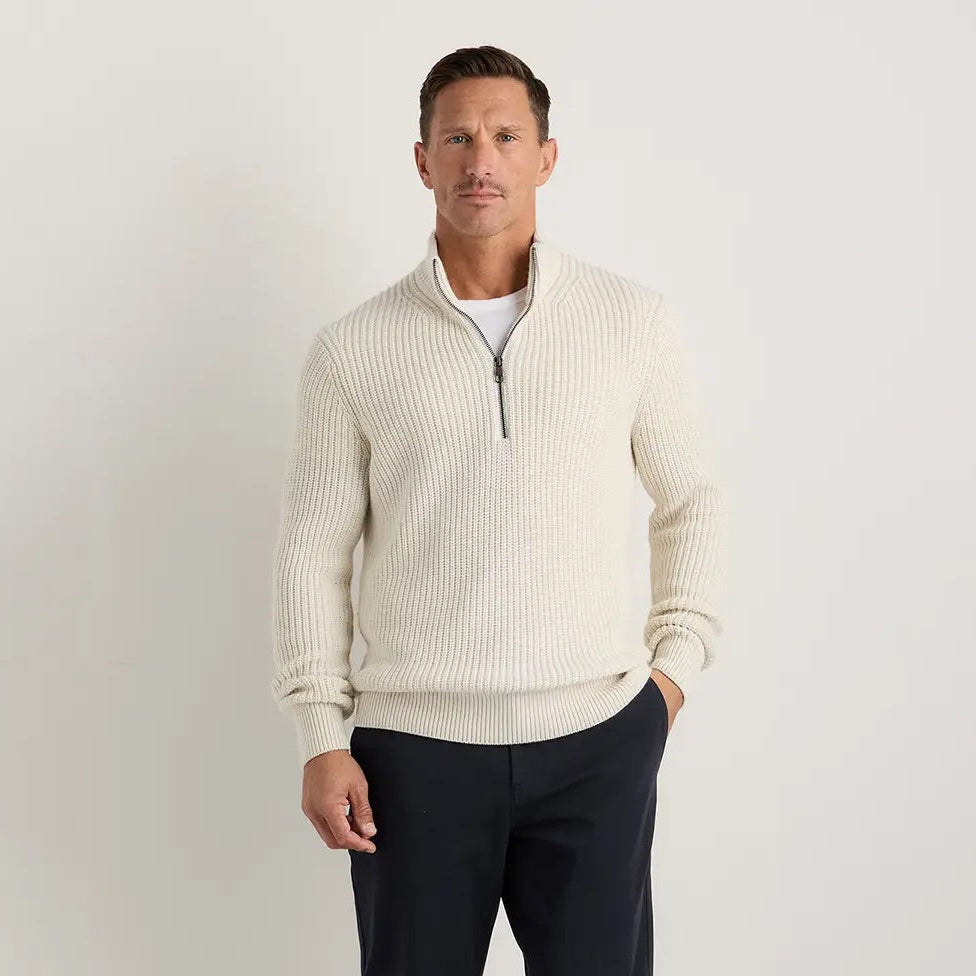 Ribbed Quarter Zip Jumper