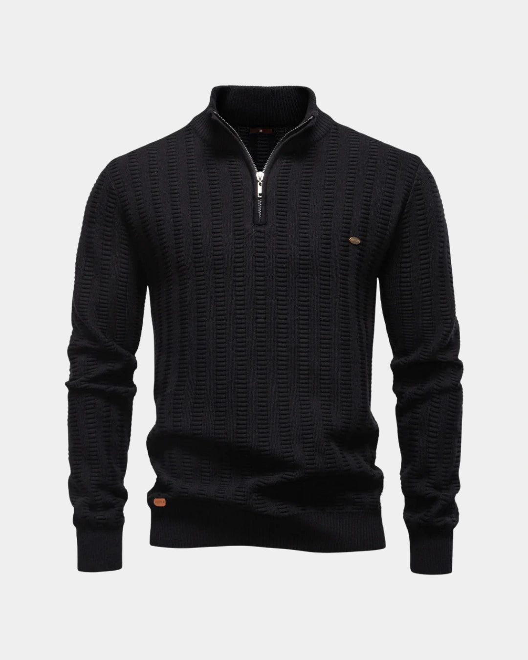 Maglione Lorenzo lavorato con mezza zip - Verenno