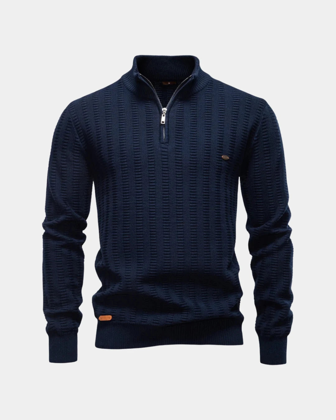 Lorenzo Textured Quarter-Zip Sweater - Verenno