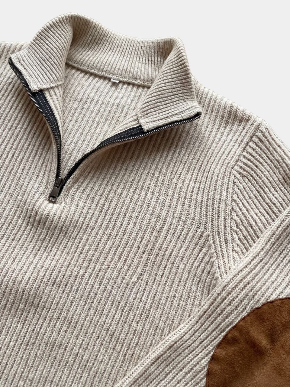 Stehkragen Quarter-Zip Cordpullover