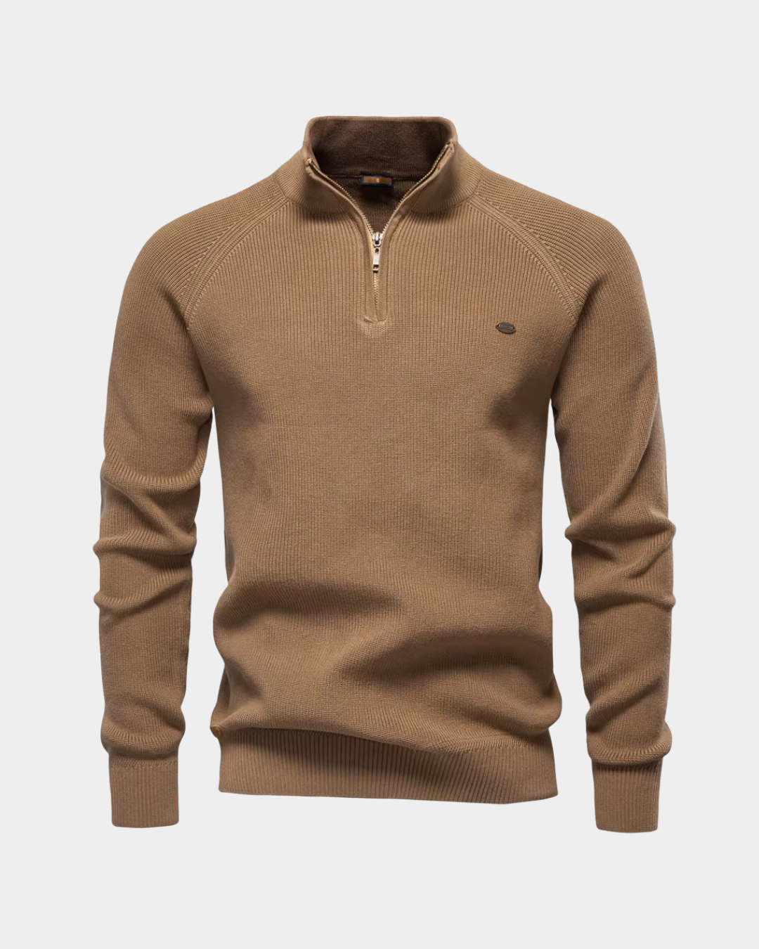 Classic Textured Quarter-Zip Sweater - Verenno