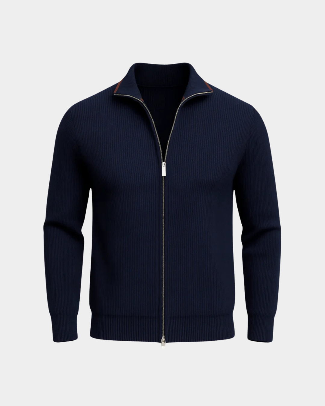 Ribbed Full-Zip Sweater - Verenno