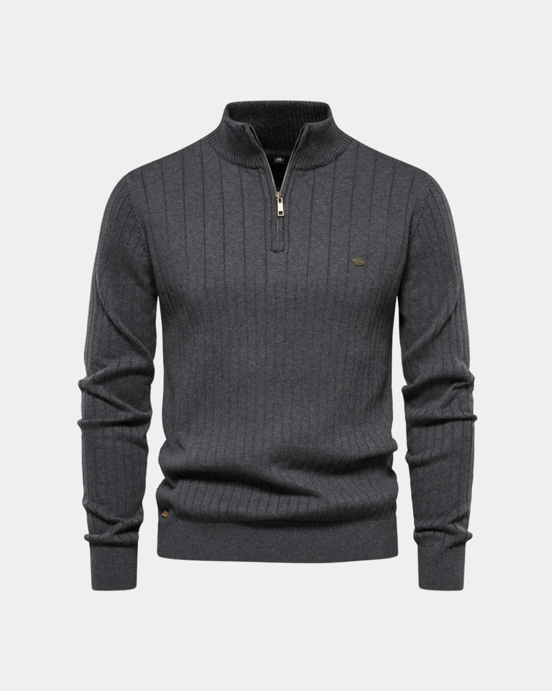 Ribbed Quarter-Zip Sweater - Verenno