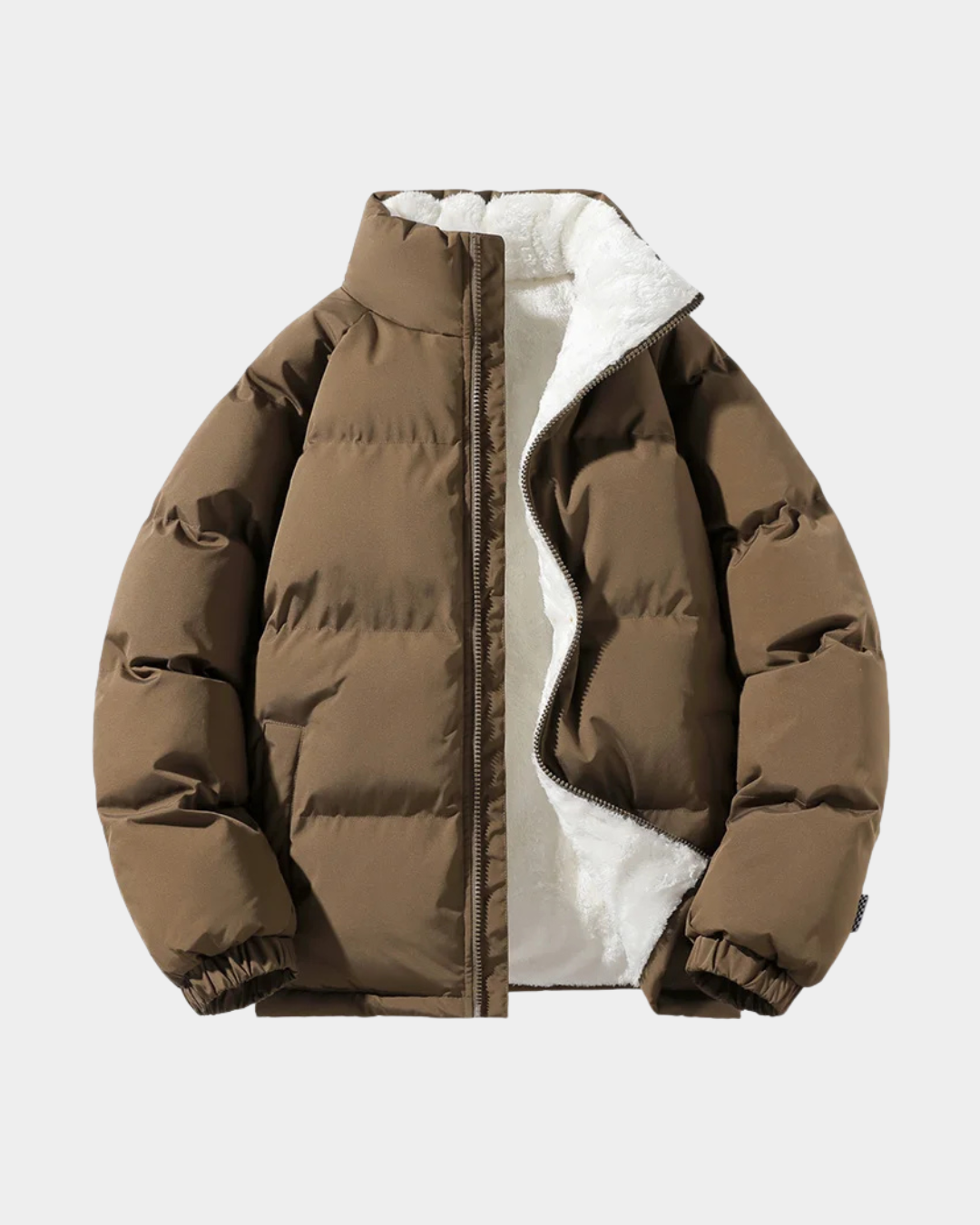 Sherpa-Lined Puffer Jacket - Verenno