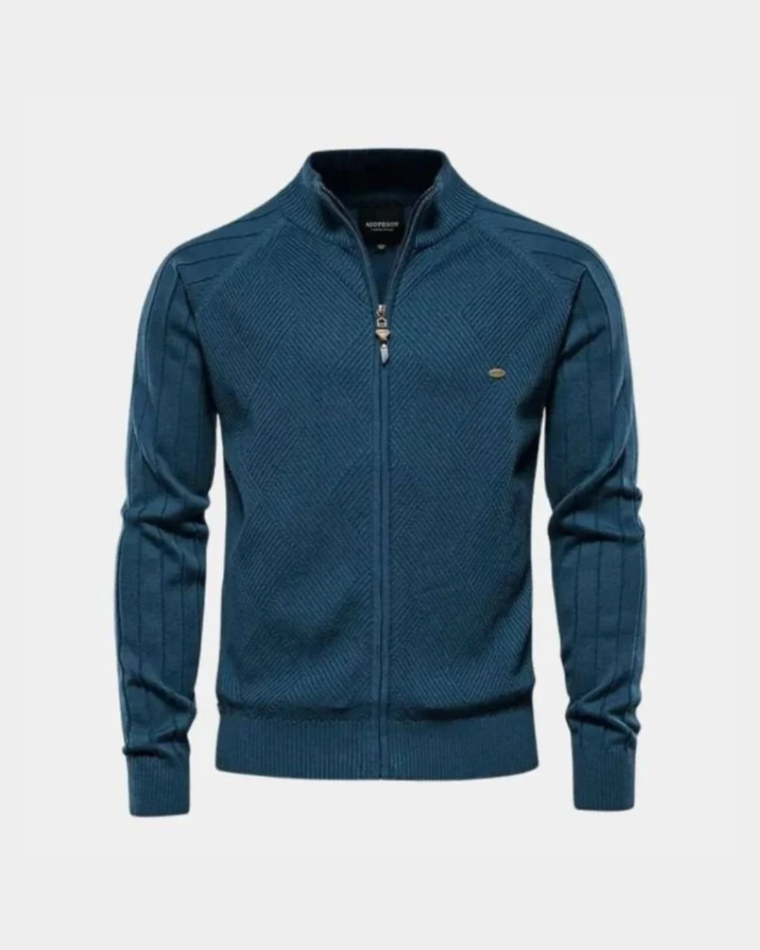 Textured Full-Zip Sweater - Verenno