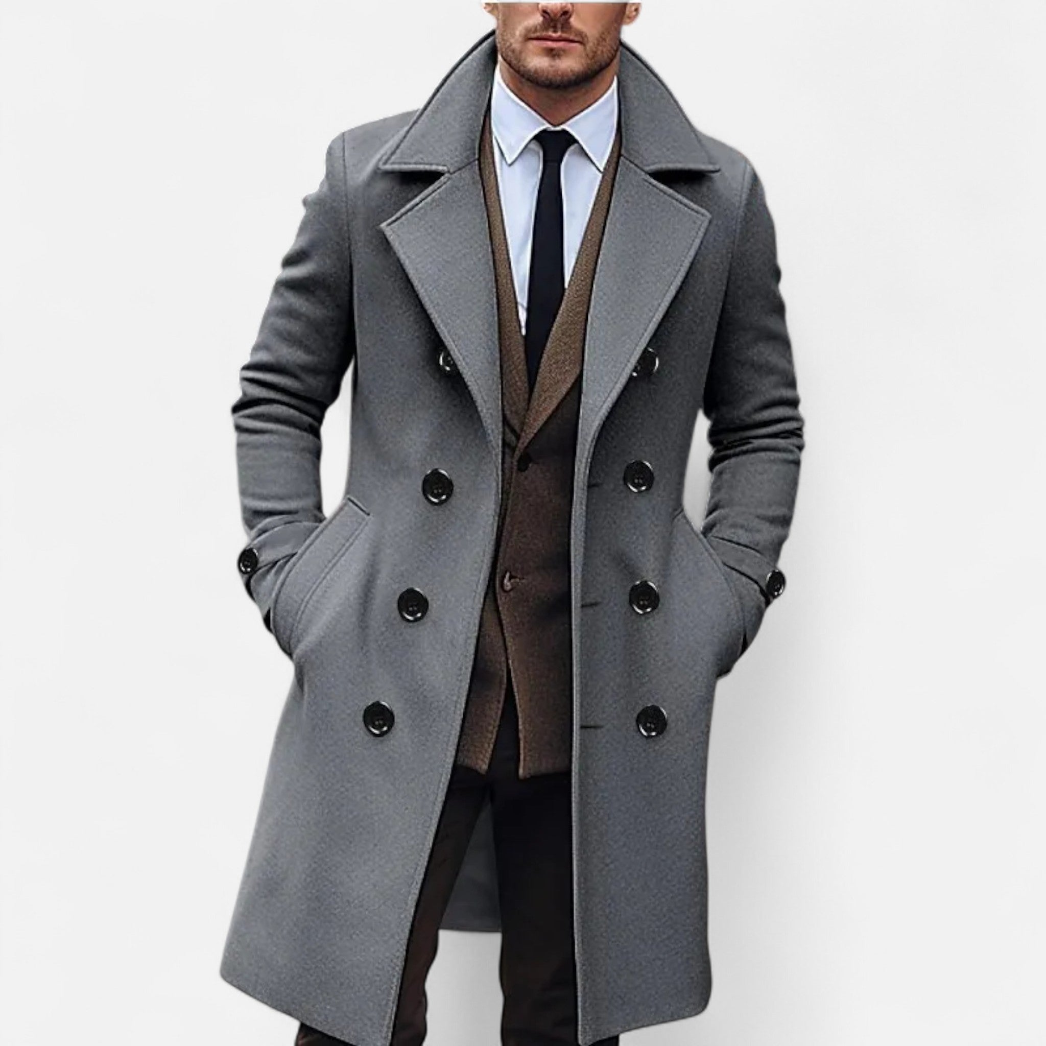 Long Double-Breasted Coat