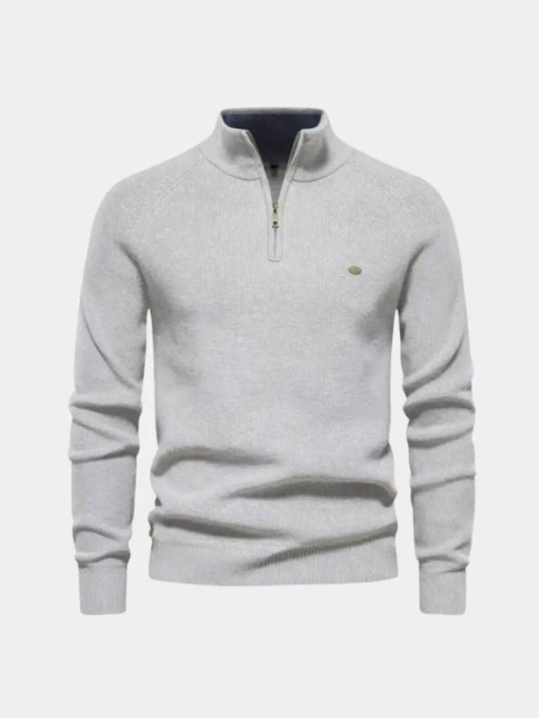 Eleganter Quarter-Zip-Pullover