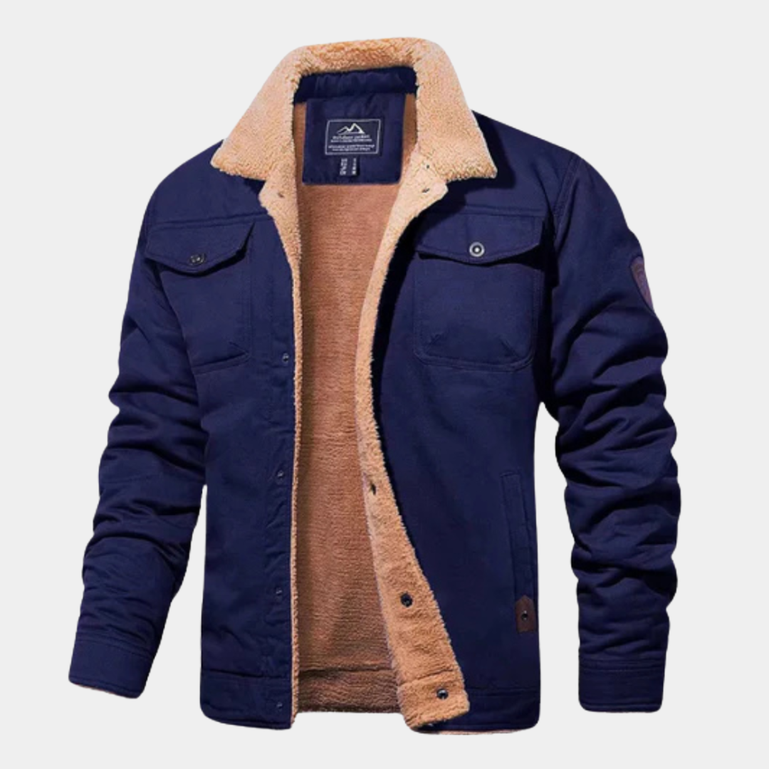 Fleece-Lined Cotton Jacket
