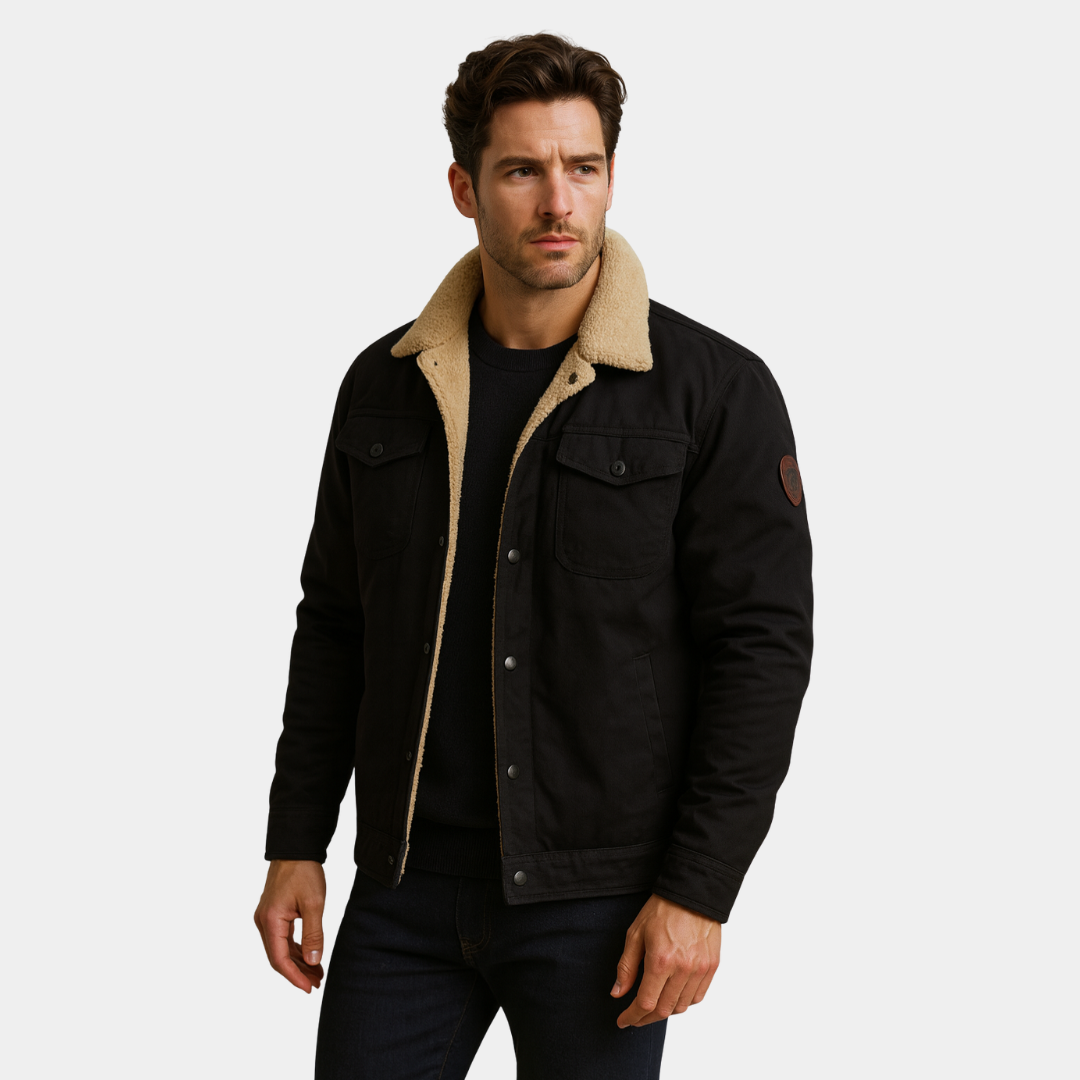 Fleece-Lined Cotton Jacket