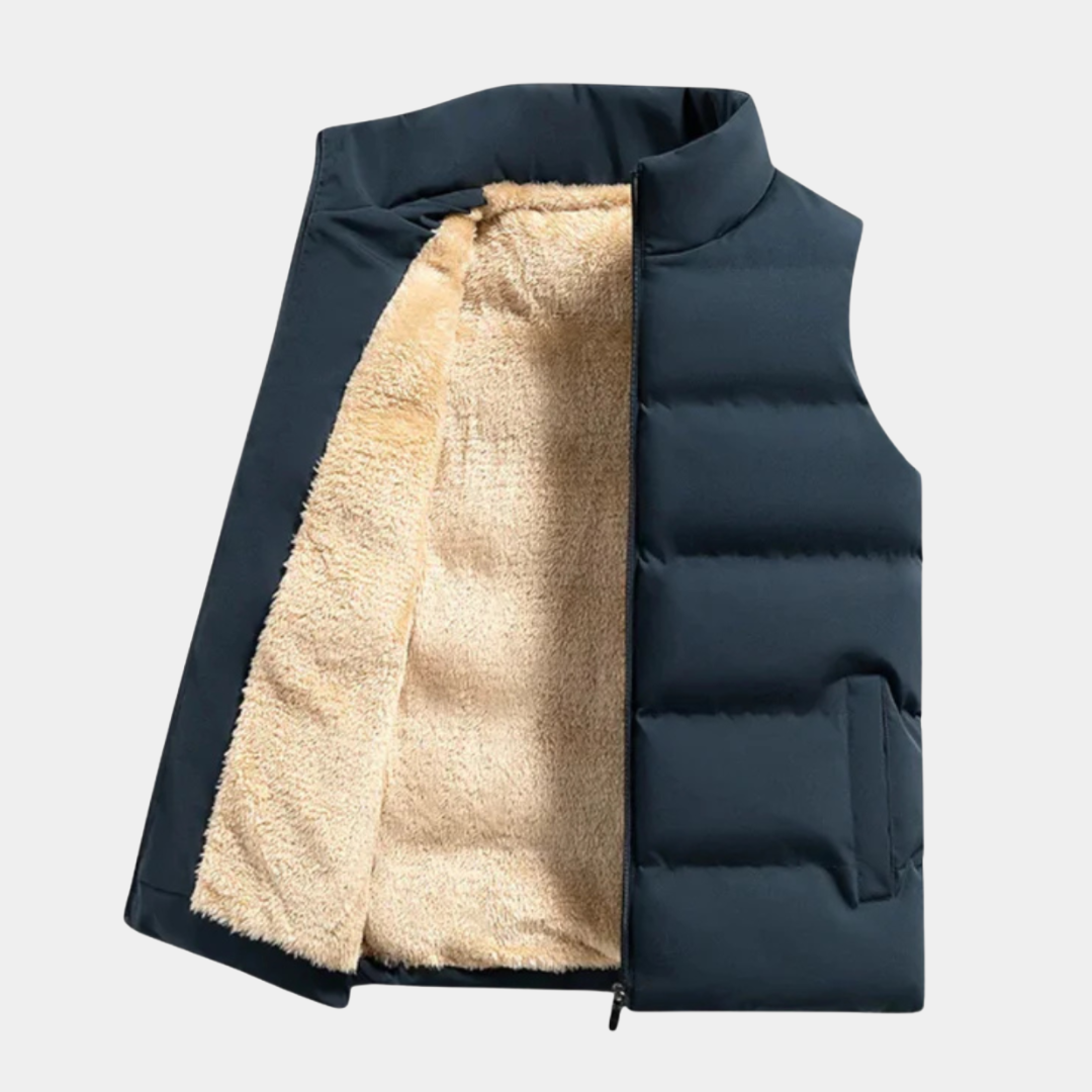 Fleece-Lined Puffer Vest
