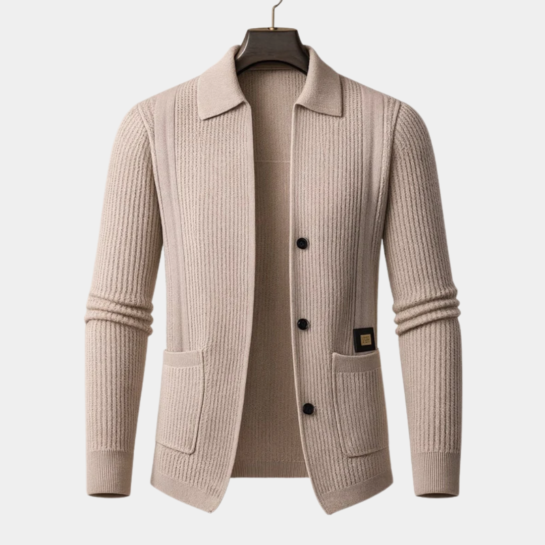 Marcello Textured Button Cardigan