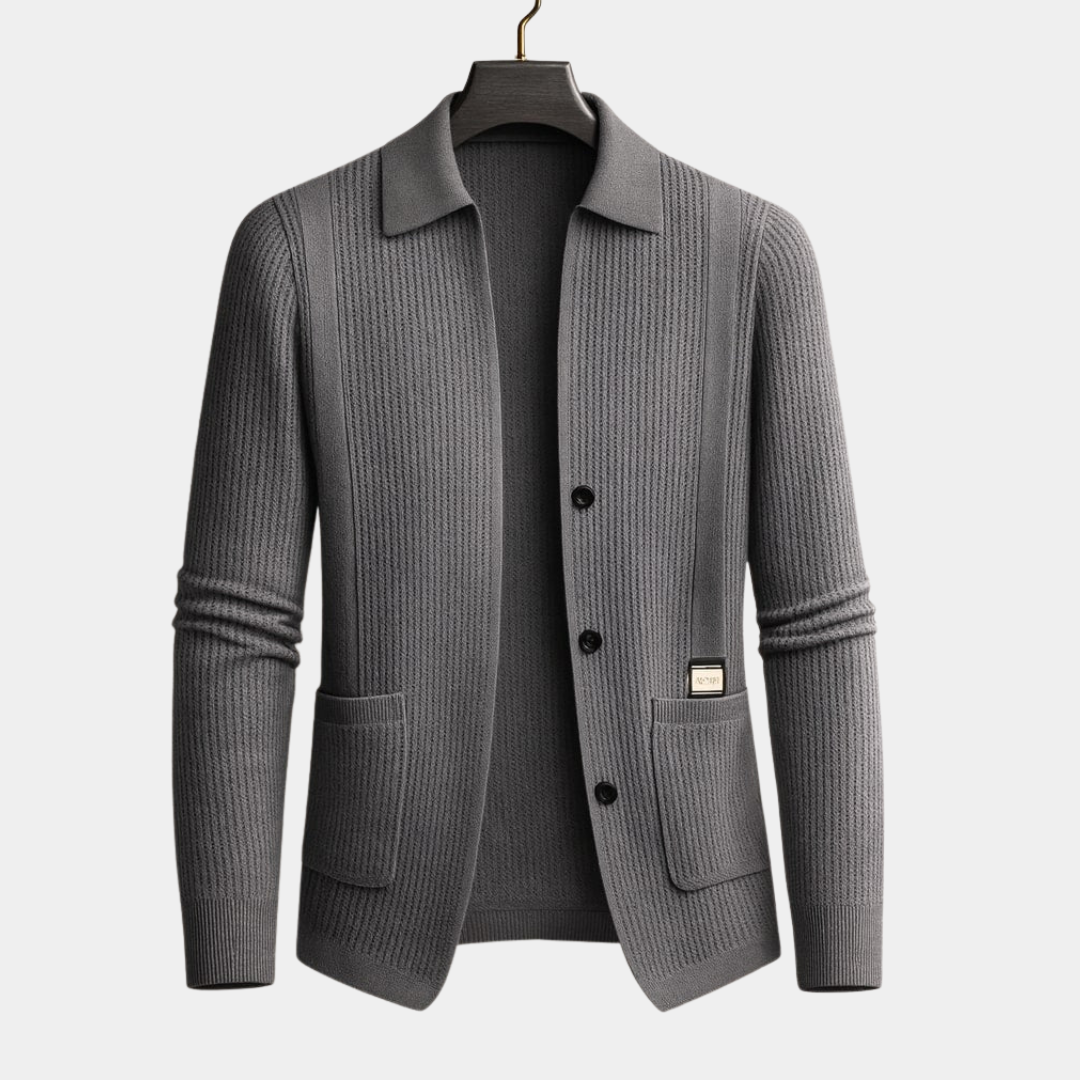 Marcello Textured Button Cardigan