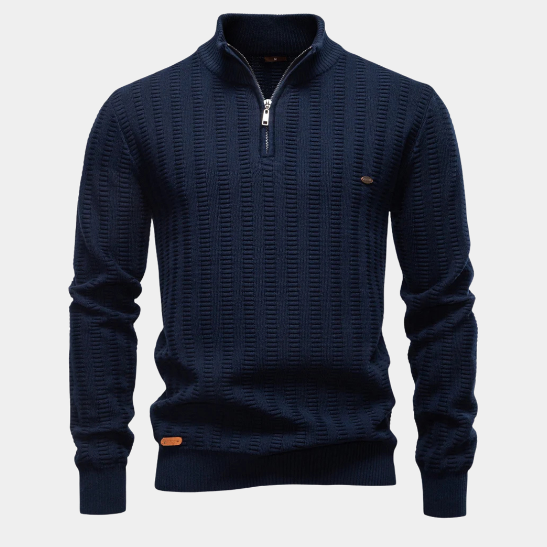 Stratford Textured Quarter-Zip Jumper