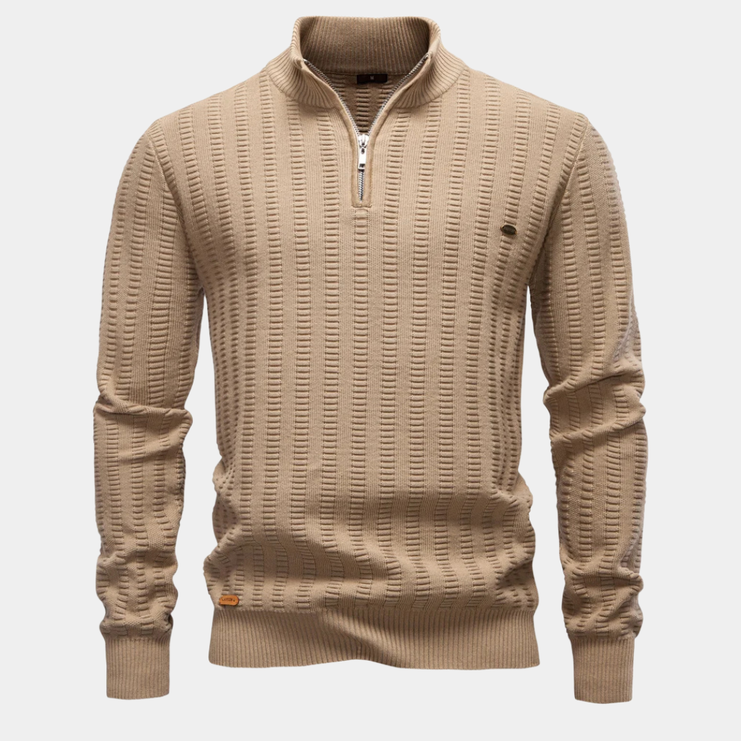 Stratford Textured Quarter-Zip Jumper
