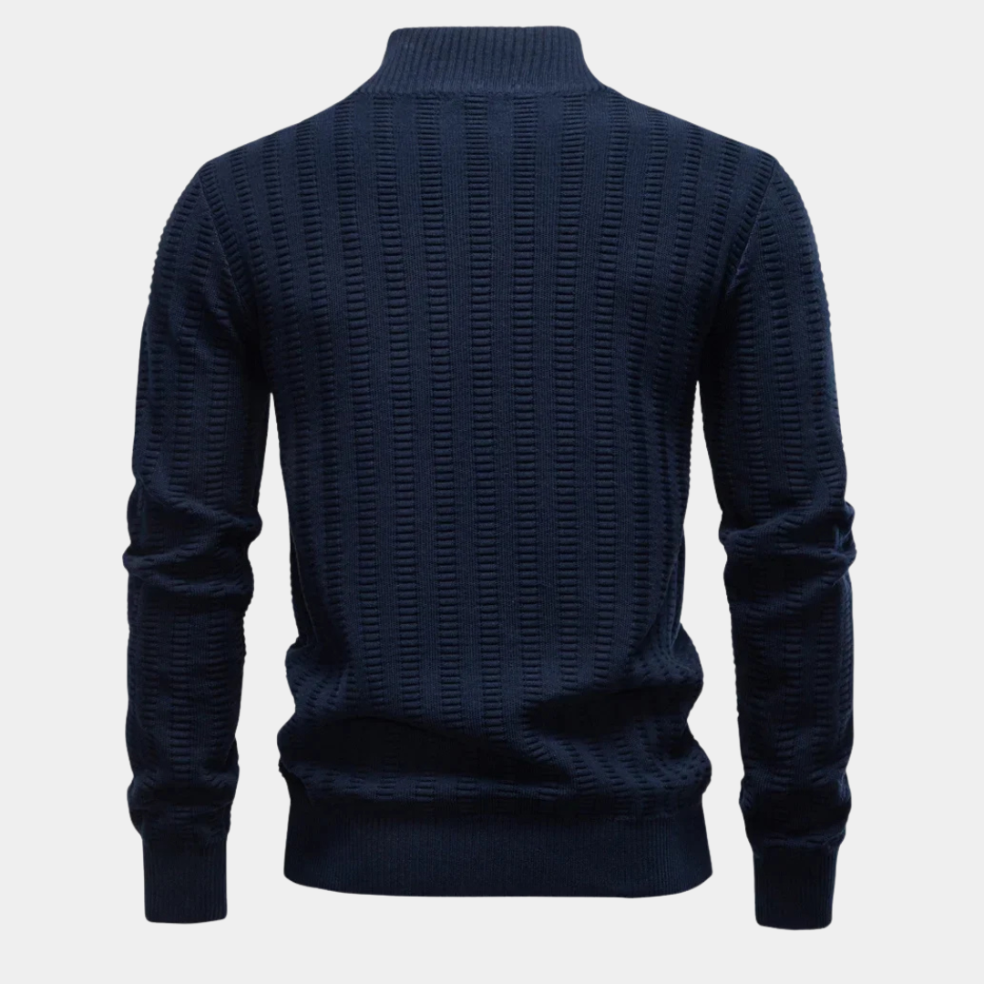 Stratford Textured Quarter-Zip Jumper