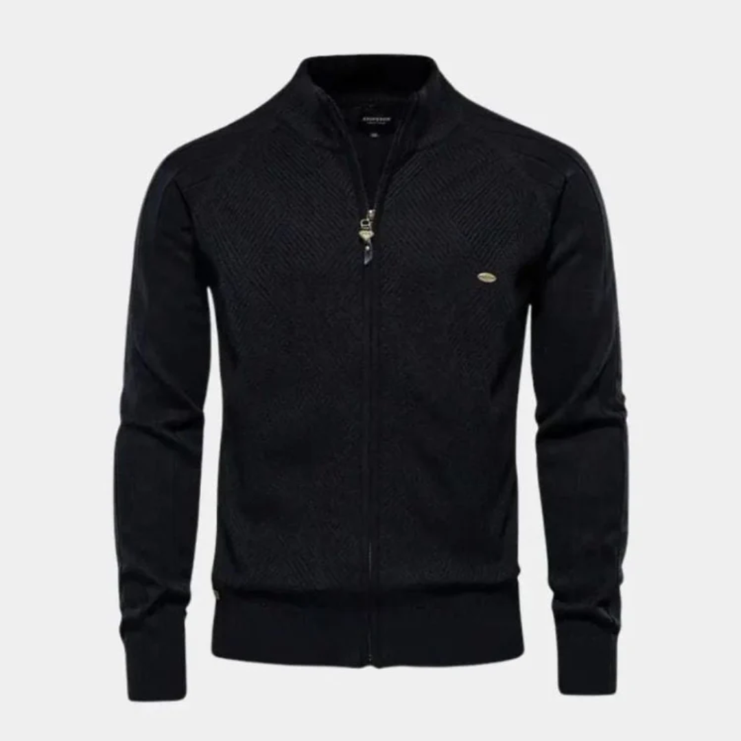 Premium Cable Knit Zip Jacket