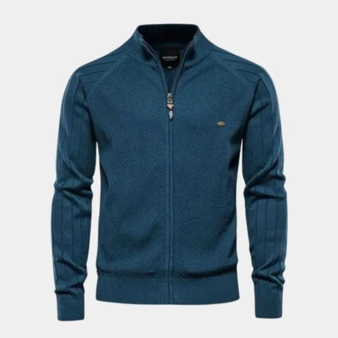 Premium Cable Knit Zip Jacket