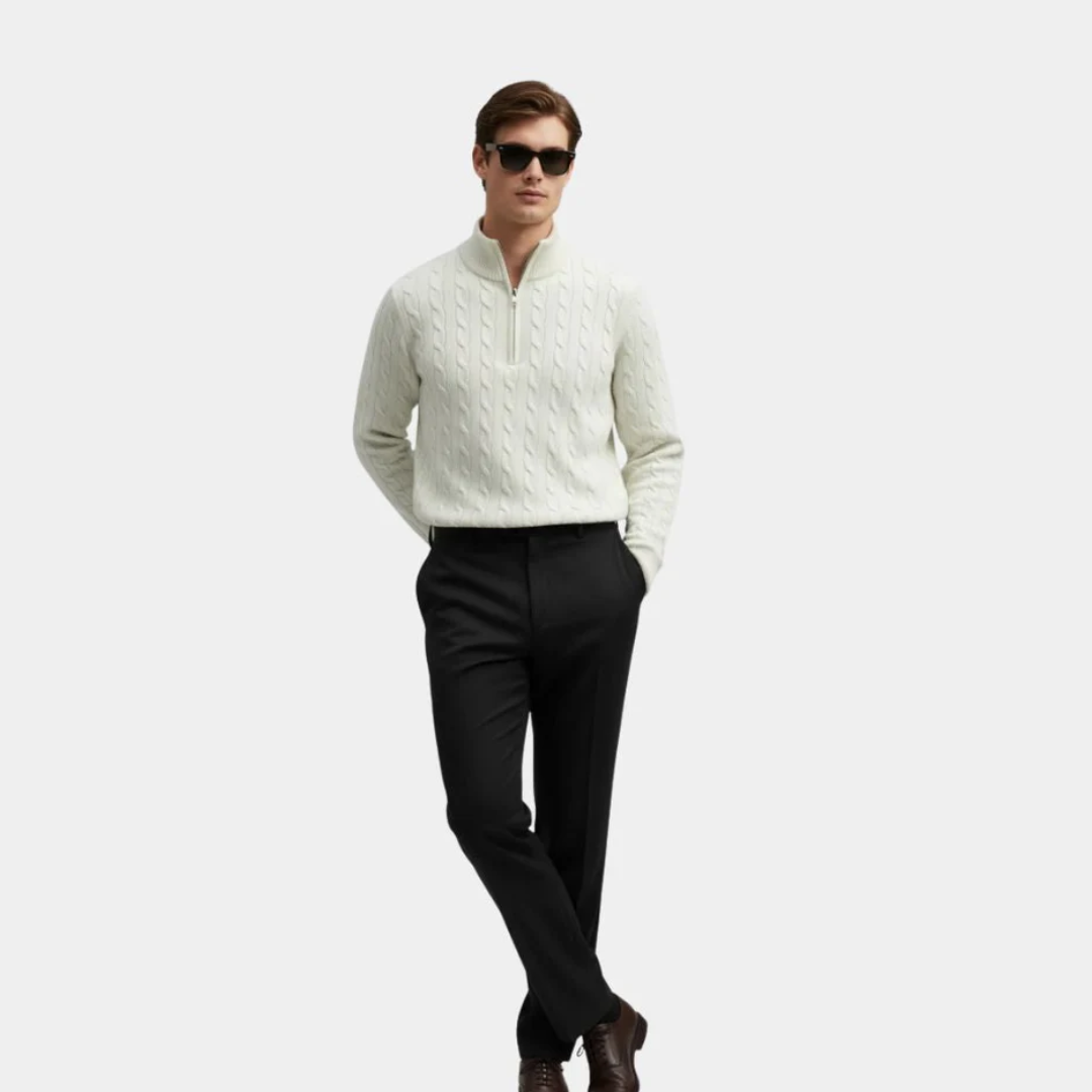 Cable Knit Zip Jumper