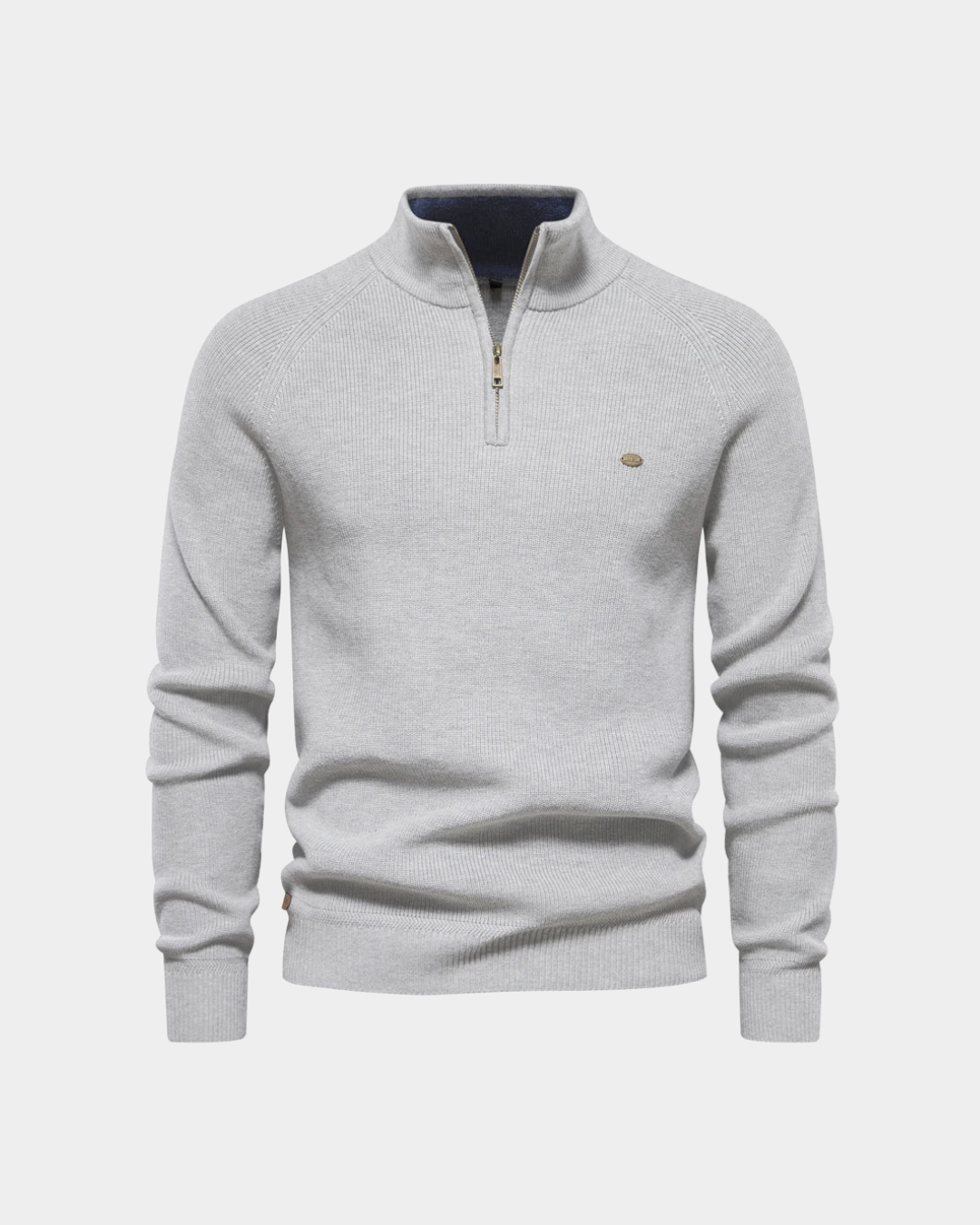 Classic Textured Quarter-Zip Sweater - Verenno