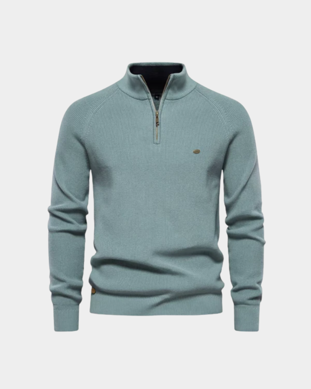 Classic Textured Quarter-Zip Sweater - Verenno