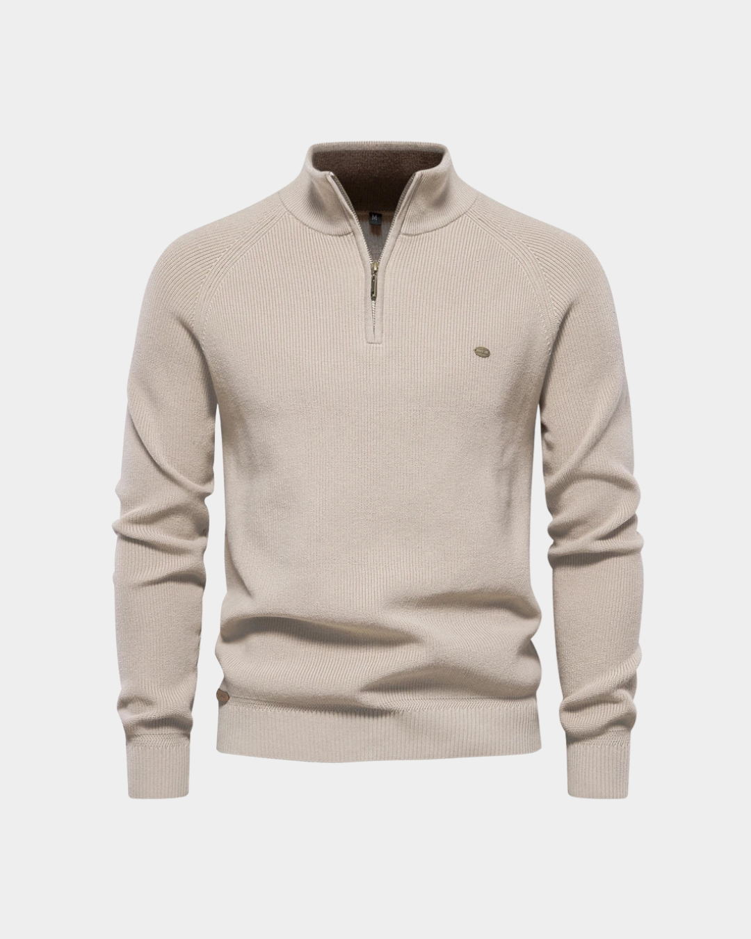 Classic Textured Quarter-Zip Sweater - Verenno