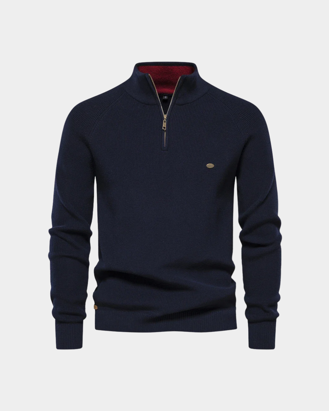 Classic Textured Quarter-Zip Sweater - Verenno