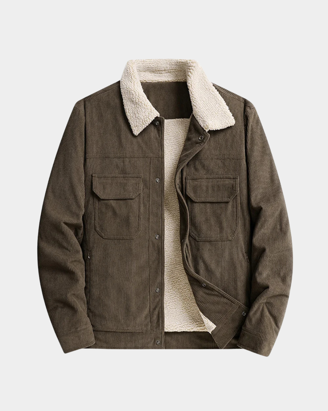 Veste en Velours Côtelé Doublée de Laine - Verenno
