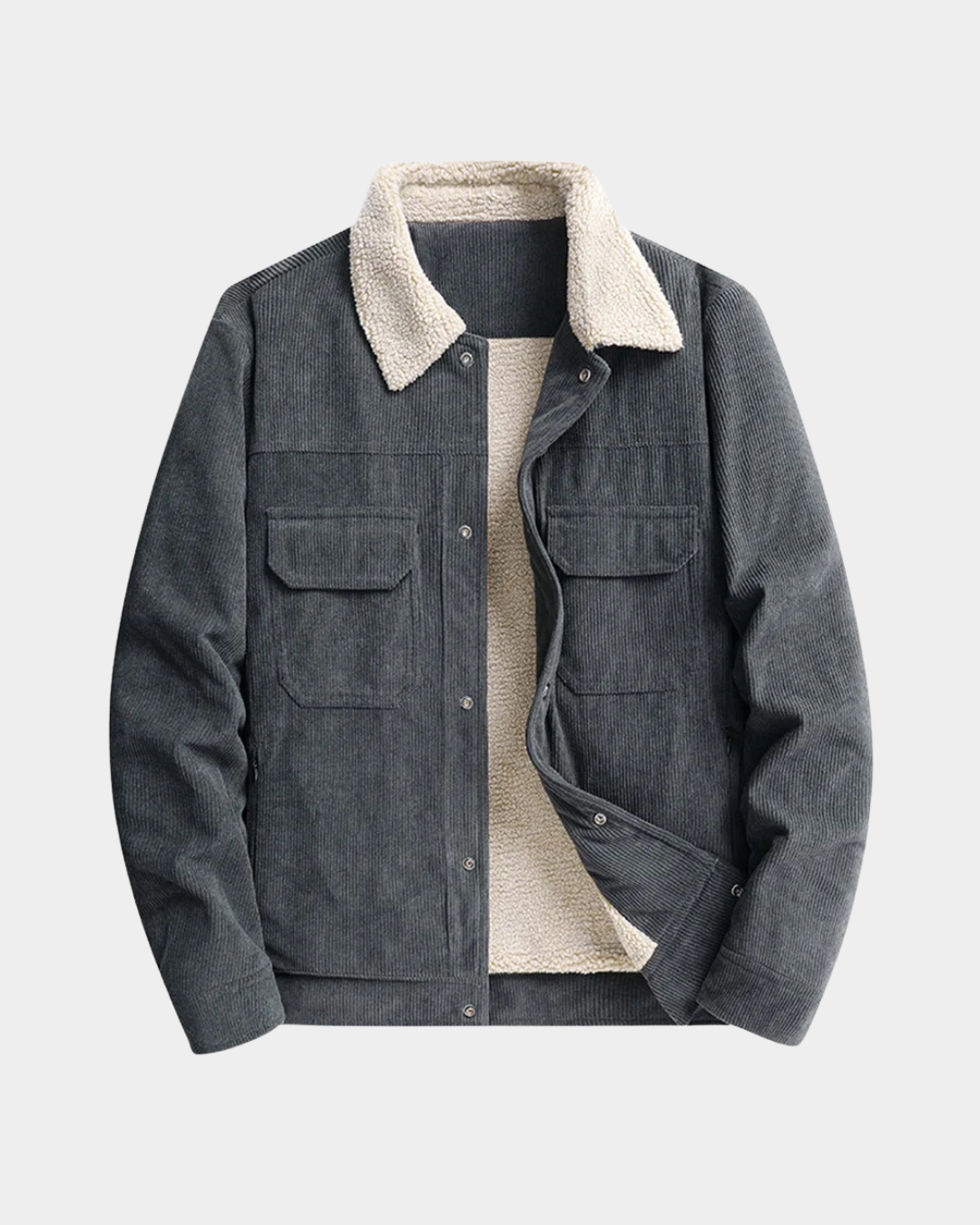 Veste en Velours Côtelé Doublée de Laine - Verenno
