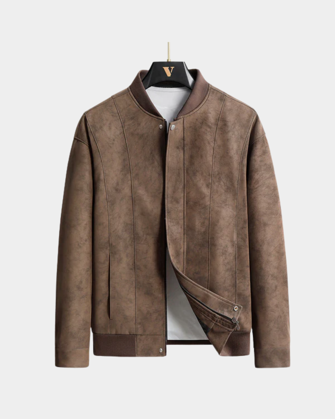 Detailed Suede Jacket - Verenno