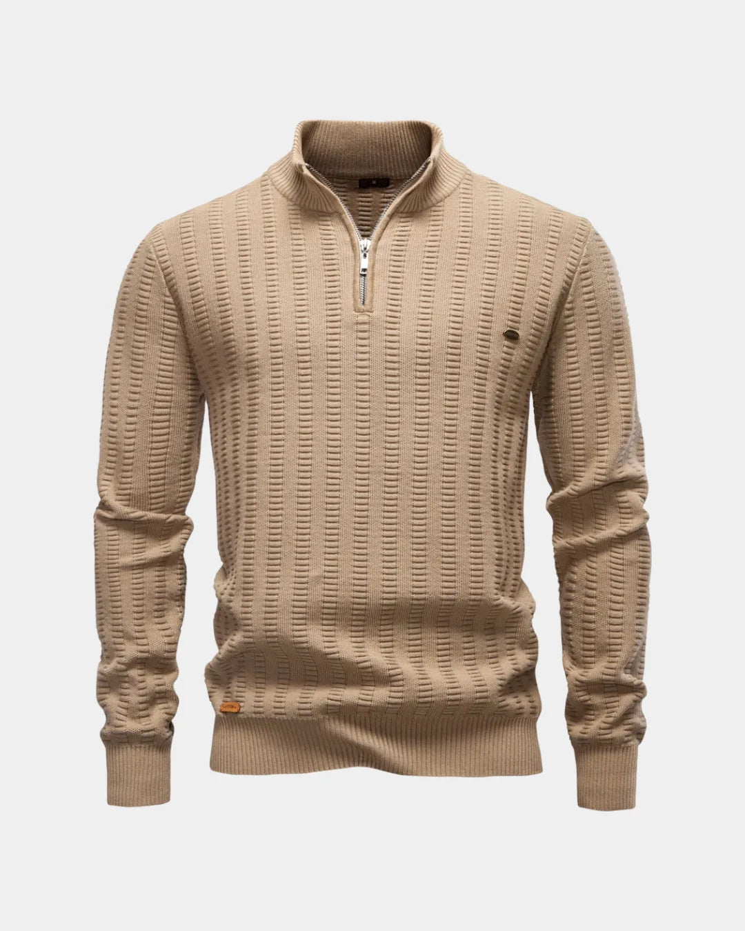 Maglione Lorenzo lavorato con mezza zip - Verenno
