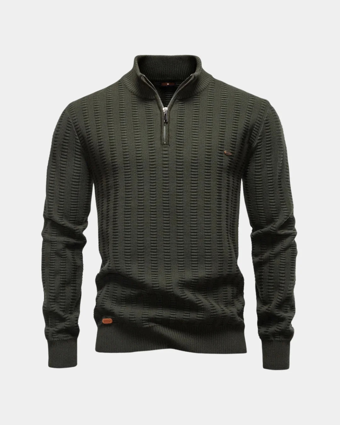 Maglione Lorenzo lavorato con mezza zip - Verenno