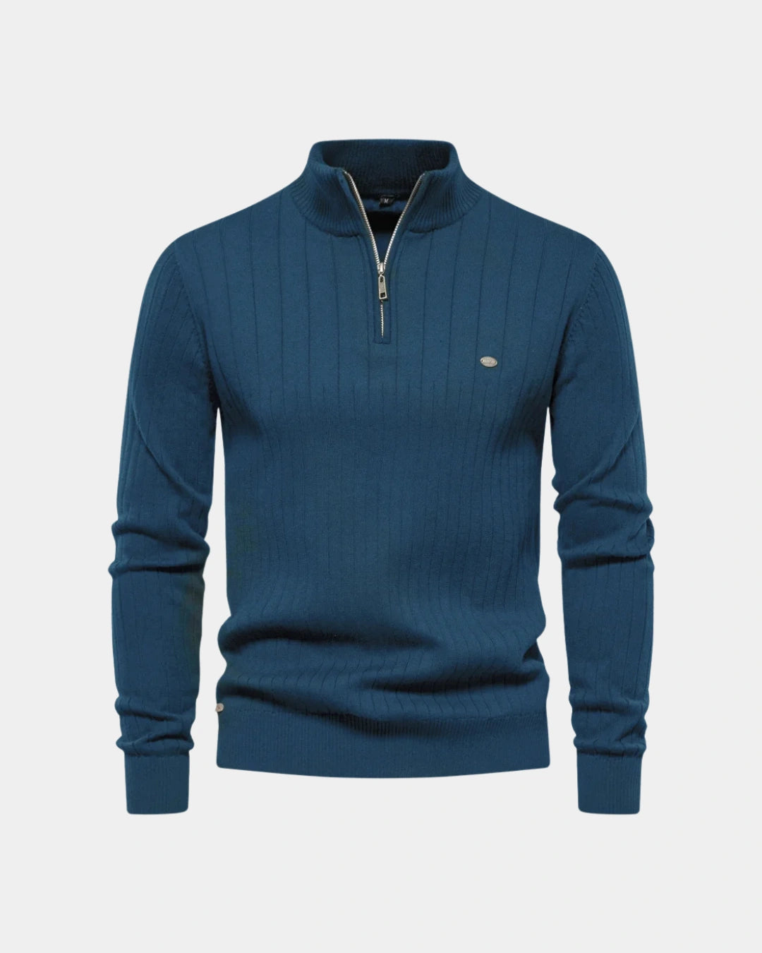 Ribbed Quarter-Zip Sweater - Verenno