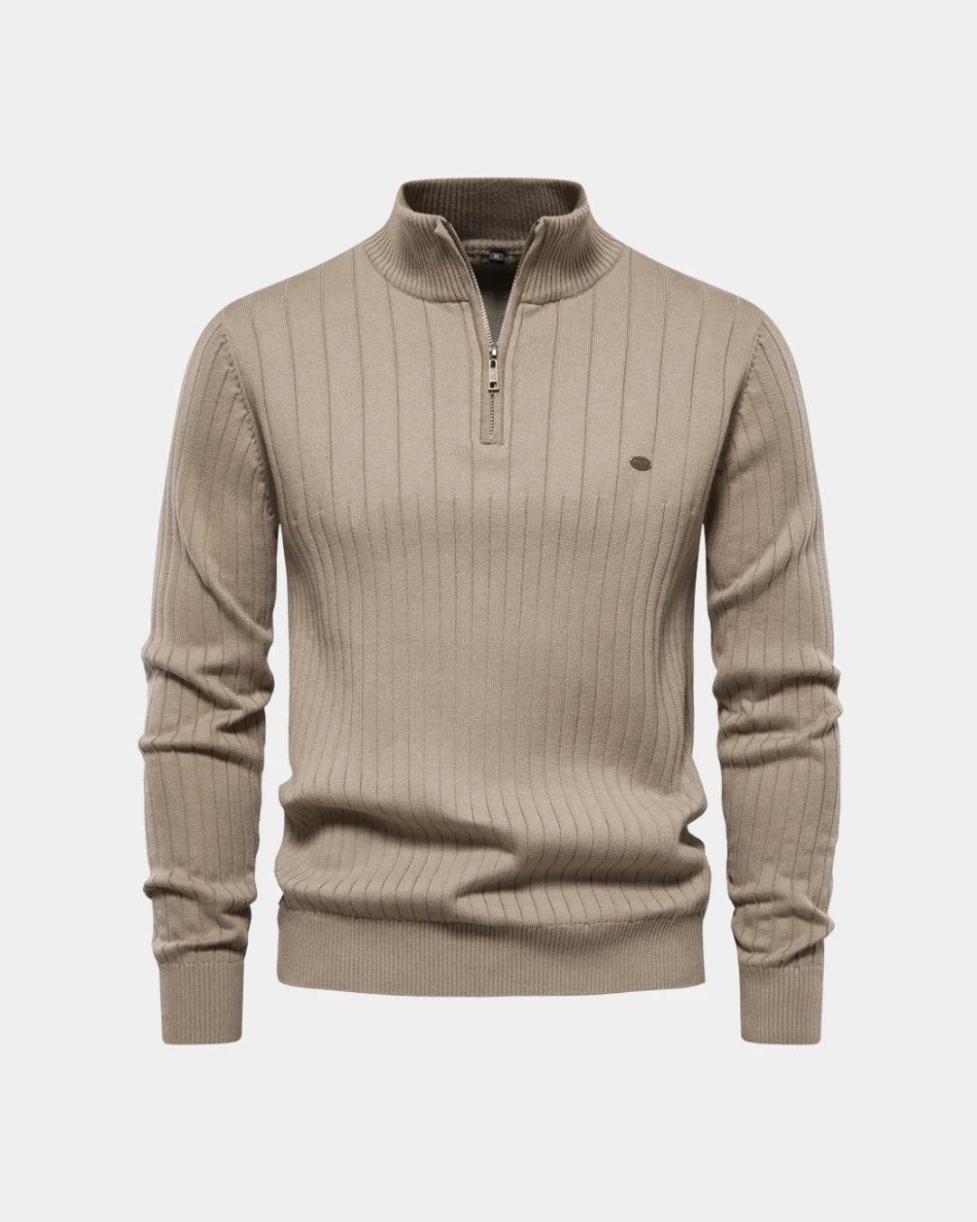 Ribbed Quarter-Zip Sweater - Verenno