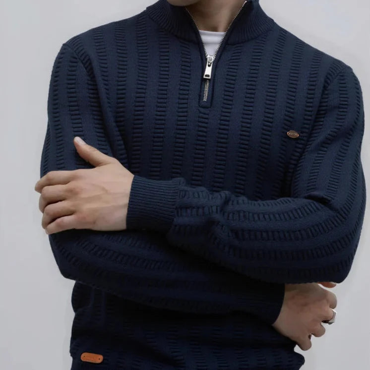 Stratford Textured Quarter-Zip Jumper