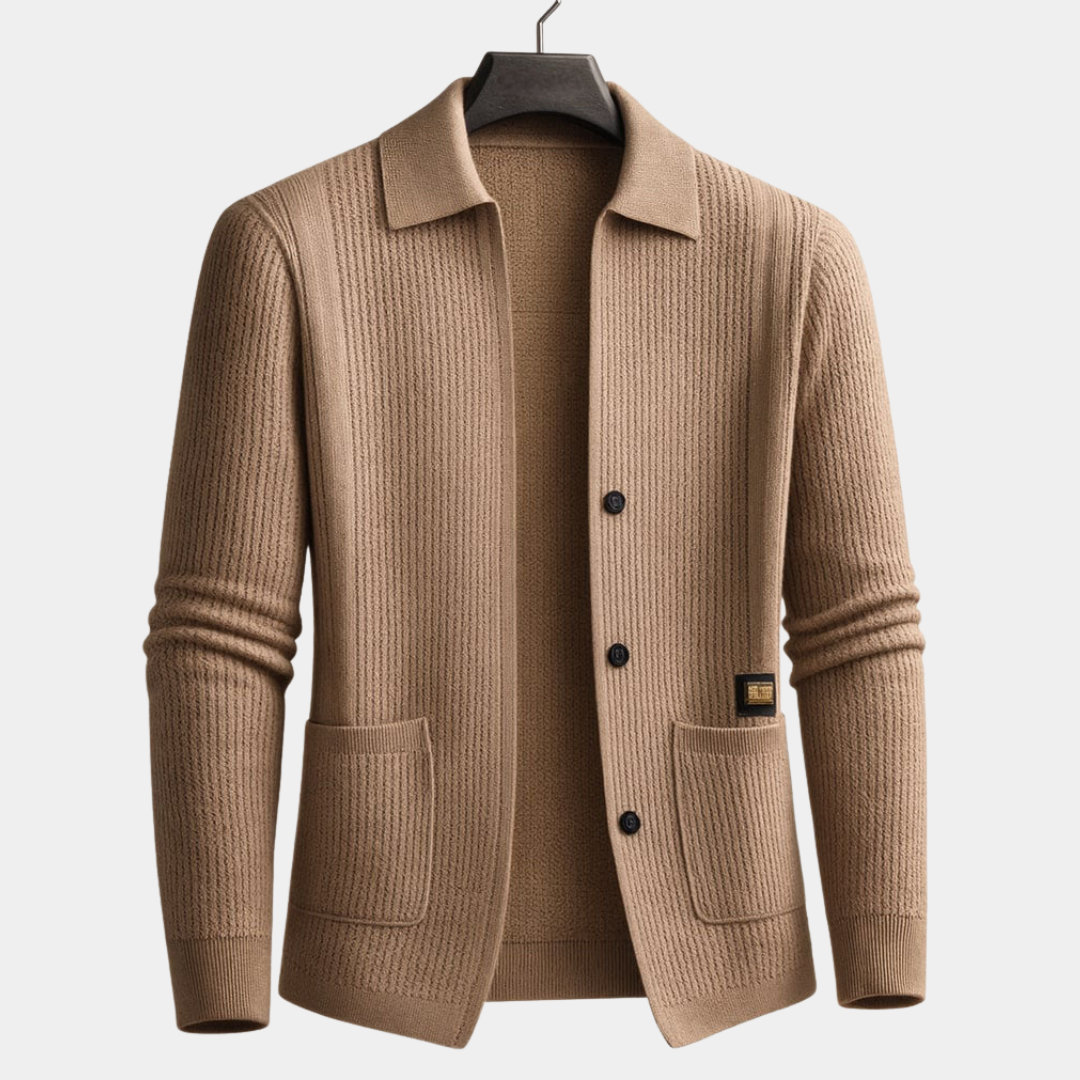 Marcello Textured Button Cardigan