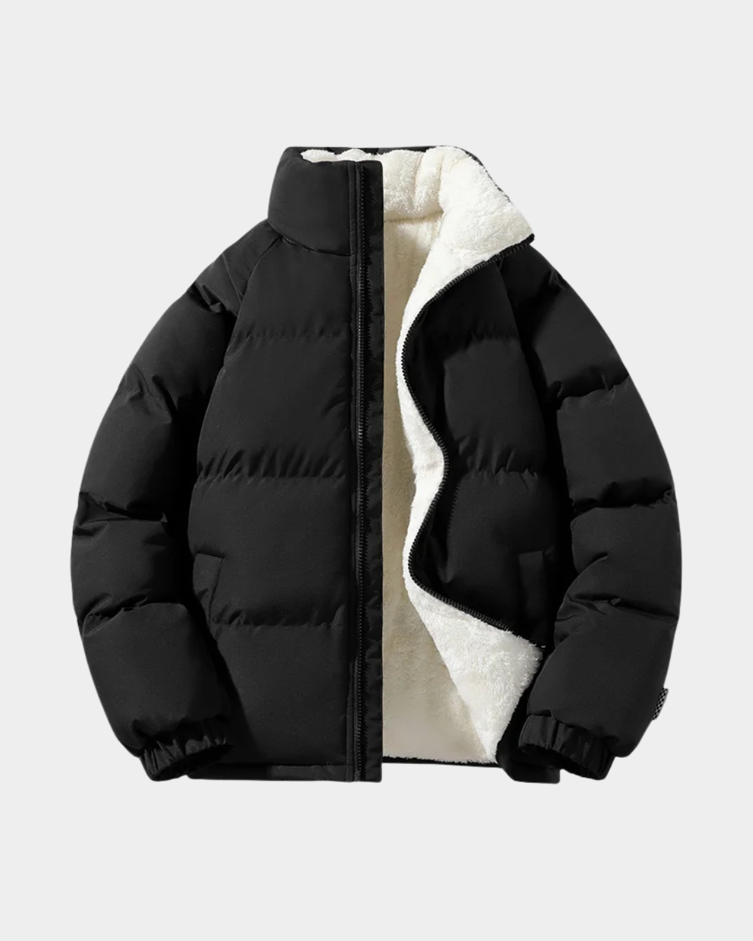 Sherpa-Lined Puffer Jacket - Verenno