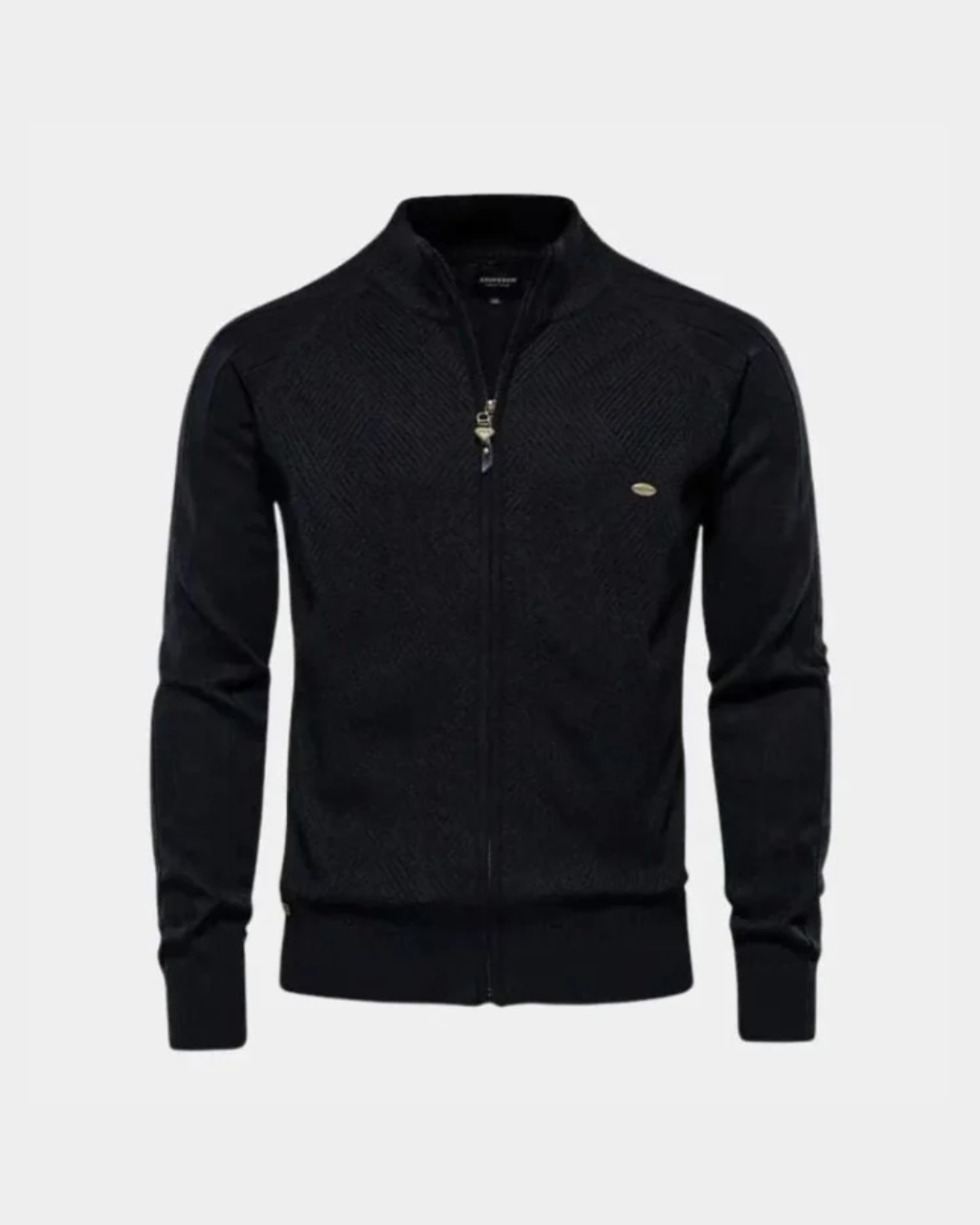 Textured Full-Zip Sweater - Verenno