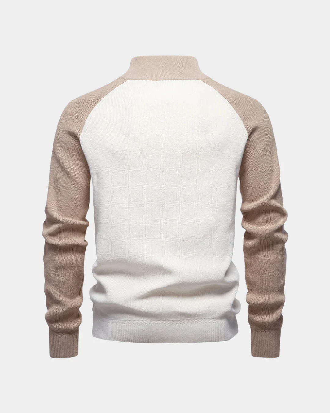 Maglione bicolore con mezza zip - Verenno