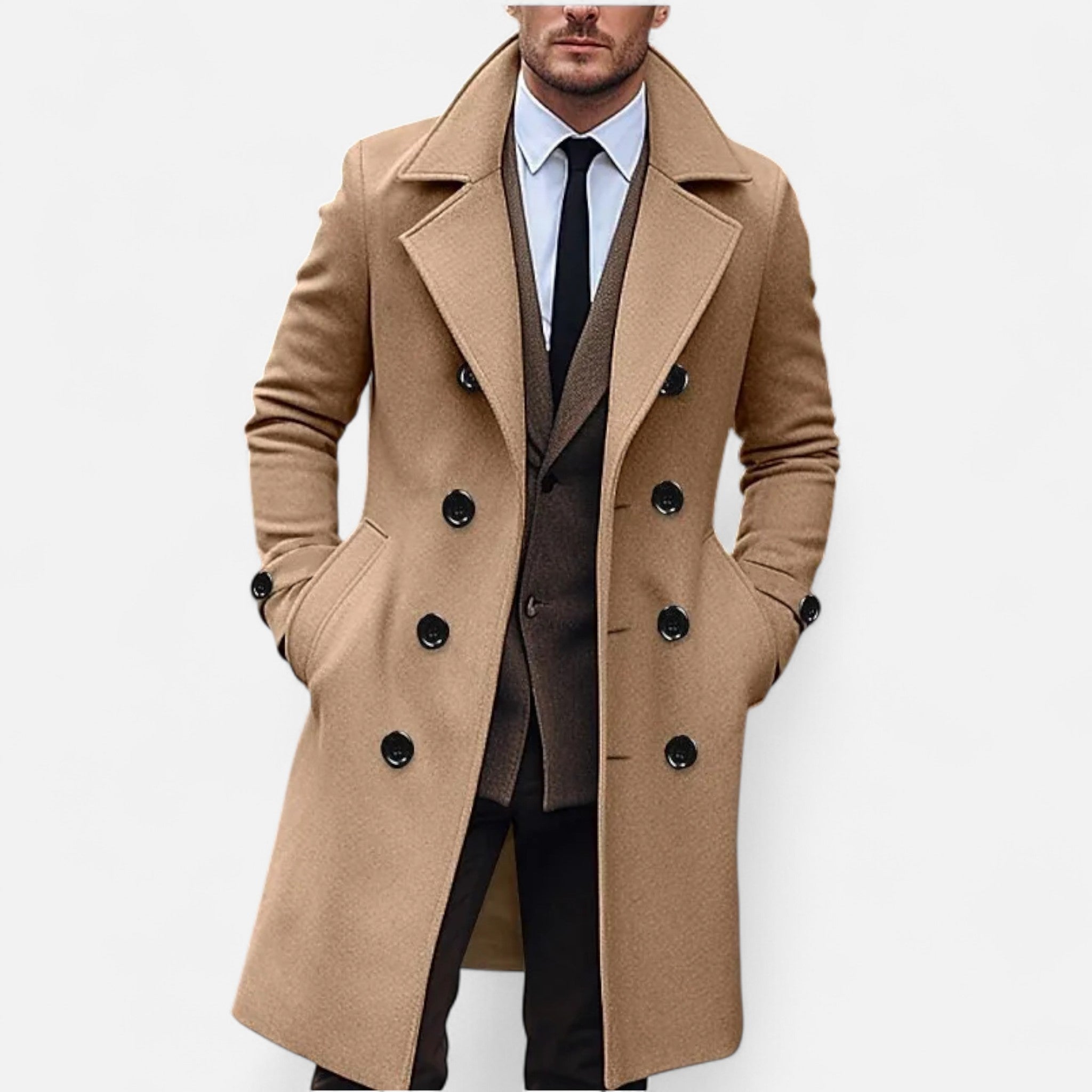 Long Double-Breasted Coat