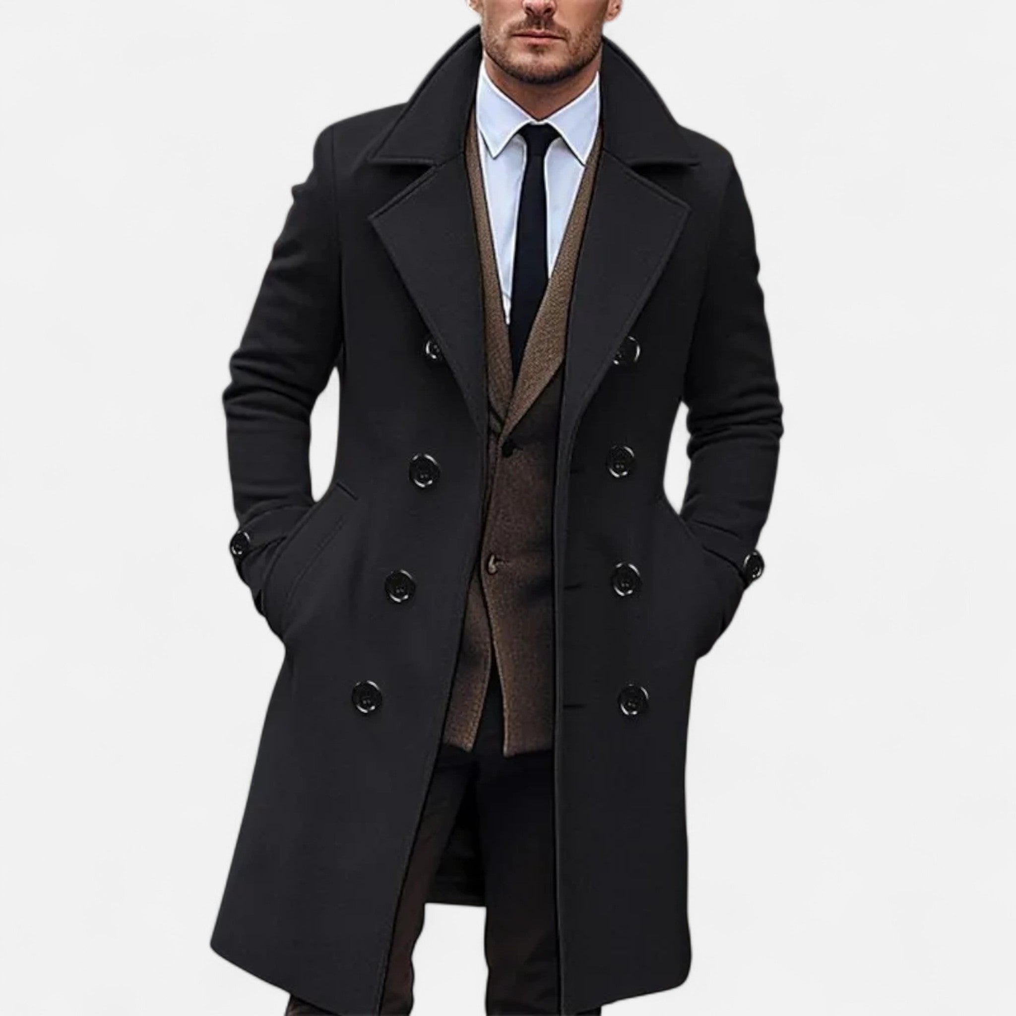 Long Double-Breasted Coat